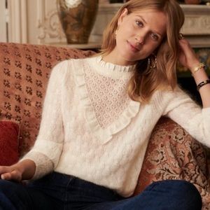 NWOT Sézane Sergei Ivory Jumper Sweater size XS